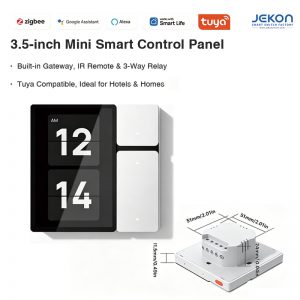 3.5-inch Tuya Zigbee Smart Control Panel with Built-in Gateway, IR Remote & 3-Way Relay, Alexa/Google Compatible