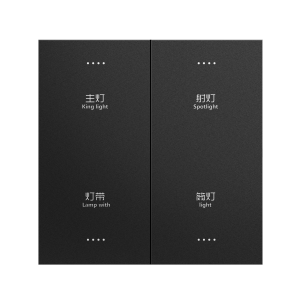Matte 4 Gang Smart Light Switch Panel, Tuya Zigbee, Multi-Color Options (White/Black/Gold/Grey)