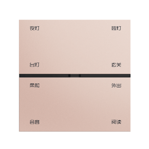 8-Gang Smart Wall Switch, Customizable Labels for Multi-Scene Lighting Control