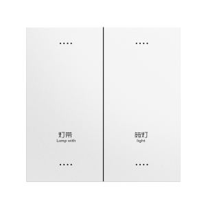 Tuya Smart 2 Gang Wall Switch, Zigbee, Matte Panel, for Home/Hotel Strip & Downlight Control
