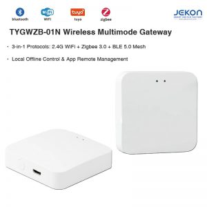 TYGWZB-01N Tuya 3-in-1 Multimode Gateway, 2.4G WiFi + Zigbee 3.0 + BLE 5.0 Mesh, Local Offline Control
