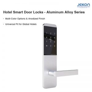 Hotel Smart Door Lock, Aluminum Alloy, Anodized Finish, RFID Card & Keypad Access, Multi-Color Options
