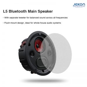 L5 Bluetooth Main Ceiling Speaker, Flush-Mount, Hi-Fi with Tweeter & Woofer, Whole-House Audio