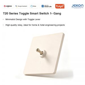 Minimalist Retro Brass Lever Smart Toggle Switch, Tuya Smart Life App & Alexa Google Voice Control, Matte PC/Walnut Wood Panel For High-End Home & Hotel Projects