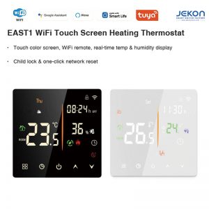 Weekly Programmable Touch WiFi Underfloor Heating Thermostat, Tuya Smart Life App & Voice Control, Child Lock & One-Click Network Reset For Residential & Hotel Heating Engineering